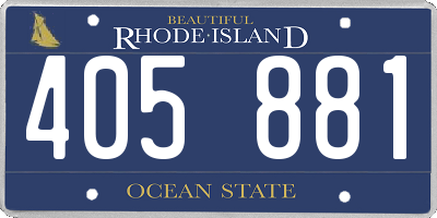 RI license plate 405881