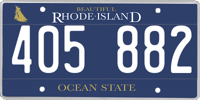 RI license plate 405882