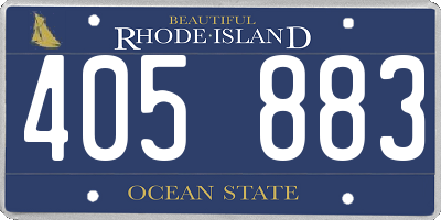 RI license plate 405883