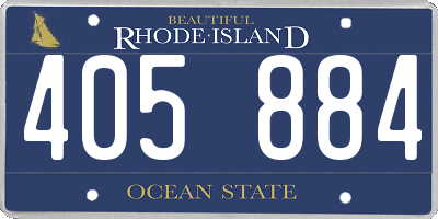 RI license plate 405884
