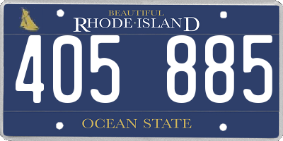 RI license plate 405885