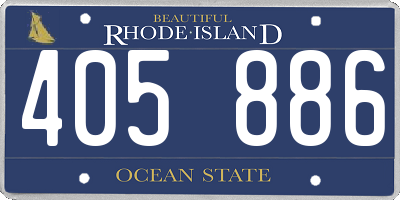 RI license plate 405886