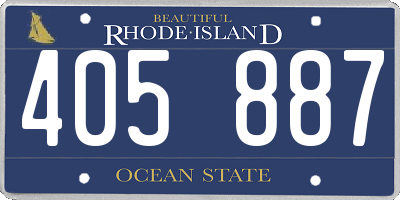 RI license plate 405887
