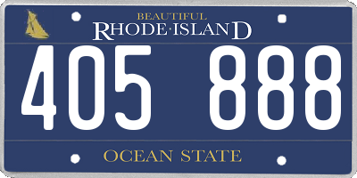 RI license plate 405888