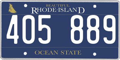 RI license plate 405889