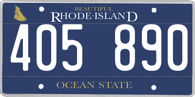 RI license plate 405890