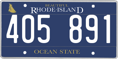 RI license plate 405891