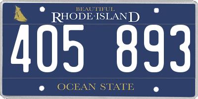 RI license plate 405893