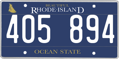RI license plate 405894