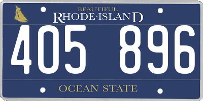 RI license plate 405896