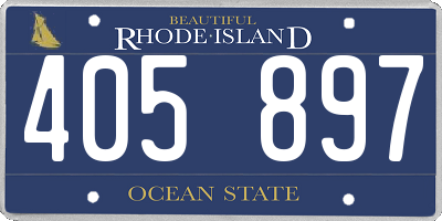 RI license plate 405897