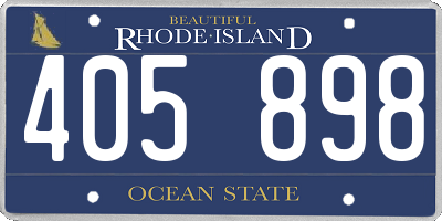 RI license plate 405898