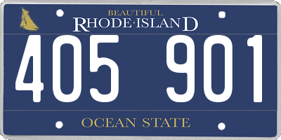 RI license plate 405901