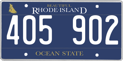 RI license plate 405902