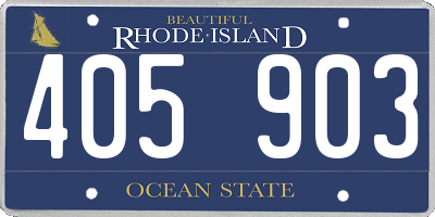 RI license plate 405903