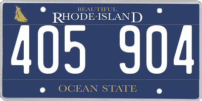 RI license plate 405904