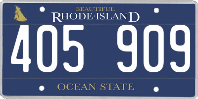 RI license plate 405909