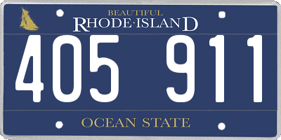 RI license plate 405911