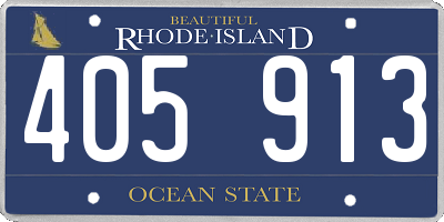 RI license plate 405913