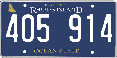 RI license plate 405914