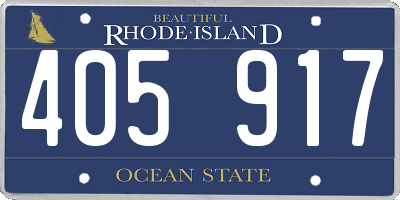 RI license plate 405917