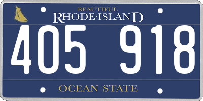 RI license plate 405918