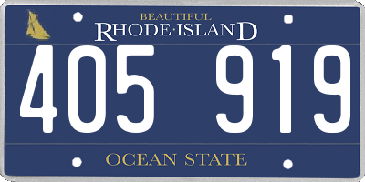 RI license plate 405919