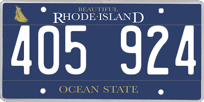 RI license plate 405924