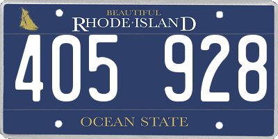 RI license plate 405928