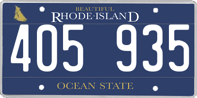 RI license plate 405935
