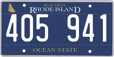 RI license plate 405941