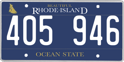 RI license plate 405946