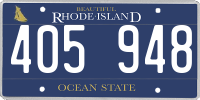 RI license plate 405948