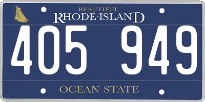 RI license plate 405949