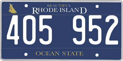 RI license plate 405952