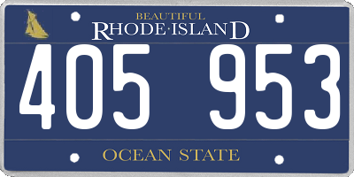 RI license plate 405953