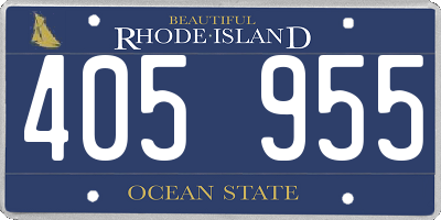 RI license plate 405955