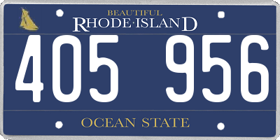 RI license plate 405956