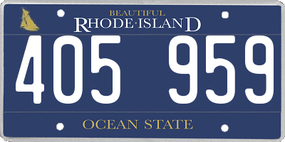 RI license plate 405959