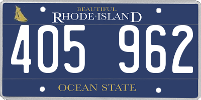 RI license plate 405962