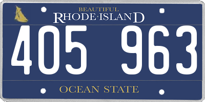RI license plate 405963