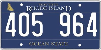 RI license plate 405964