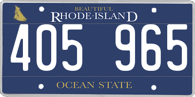 RI license plate 405965