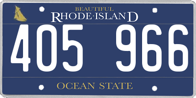 RI license plate 405966