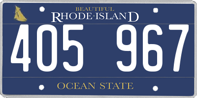 RI license plate 405967
