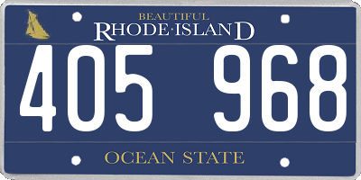 RI license plate 405968