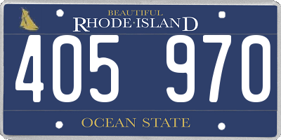 RI license plate 405970