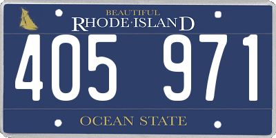 RI license plate 405971