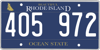 RI license plate 405972