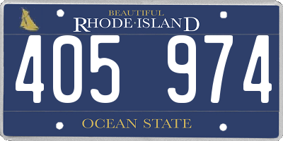 RI license plate 405974
